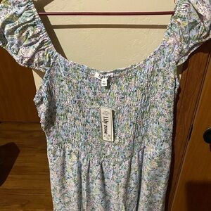 Lily Rose Pastel Floral Smocked Dress